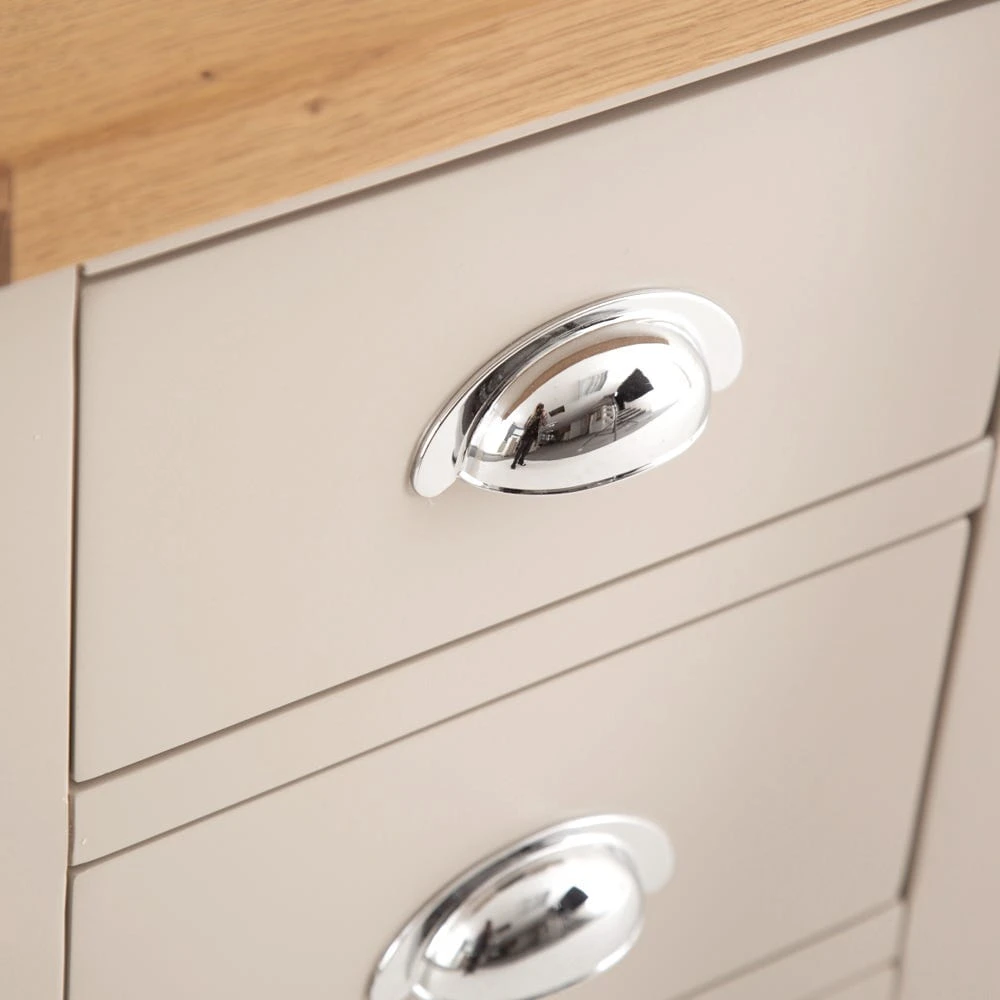 Chester Stone Painted Oak Large Bedside Table 11 Chester Stone Painted Oak Large Bedside Table - Image 9