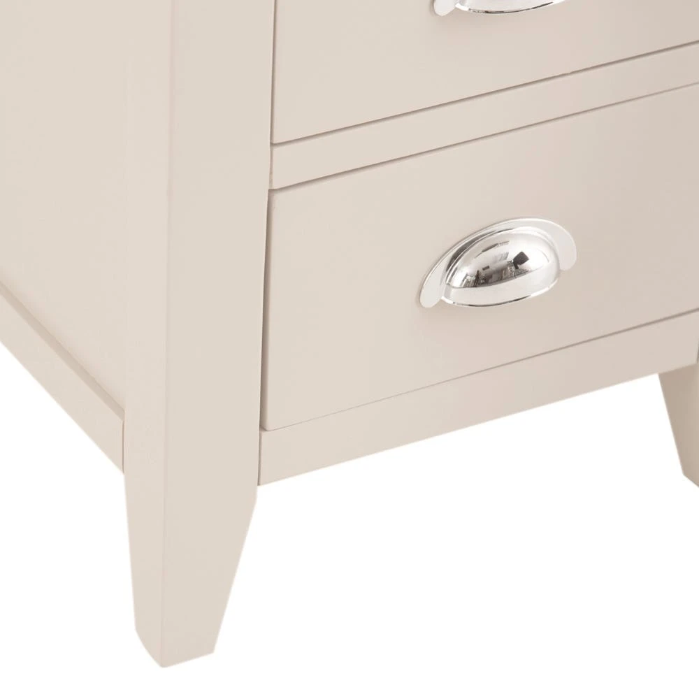 Chester Stone Painted Oak Large Bedside Table 8 Chester Stone Painted Oak Large Bedside Table - Image 6
