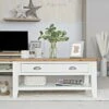 Chester White Painted Oak Coffee Table With Drawers 1 Chester White Painted Oak Coffee Table With Drawers -Furniture Sale Shop nc lct w new