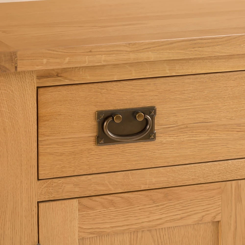 Rustic Oak 2 Door Large Sideboard With Wine Rack 9 Rustic Oak 2 Door Large Sideboard With Wine Rack - Image 7