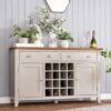 Chester Stone Painted Oak 2 Door Large Sideboard With Wine Rack 2 Chester Stone Painted Oak 2 Door Large Sideboard With Wine Rack -Furniture Sale Shop nc ls pt inspo 4 f