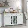Chester White Painted Oak 2 Door Large Sideboard With Wine Rack -Furniture Sale Shop nc ls w new