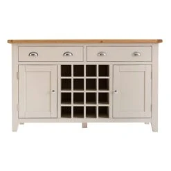 Chester Stone Painted Oak 2 Door Large Sideboard With Wine Rack -Furniture Sale Shop nc ls wc prt 1