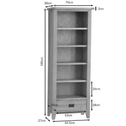 Rustic Oak Tall Narrow Bookcase 19 Rustic Oak Tall Narrow Bookcase -Furniture Sale Shop nc oak tnb