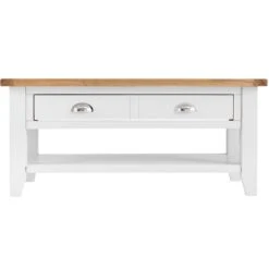 Chester White Painted Oak Coffee Table With Drawers 16 Chester White Painted Oak Coffee Table With Drawers -Furniture Sale Shop nc prt lct 1 w