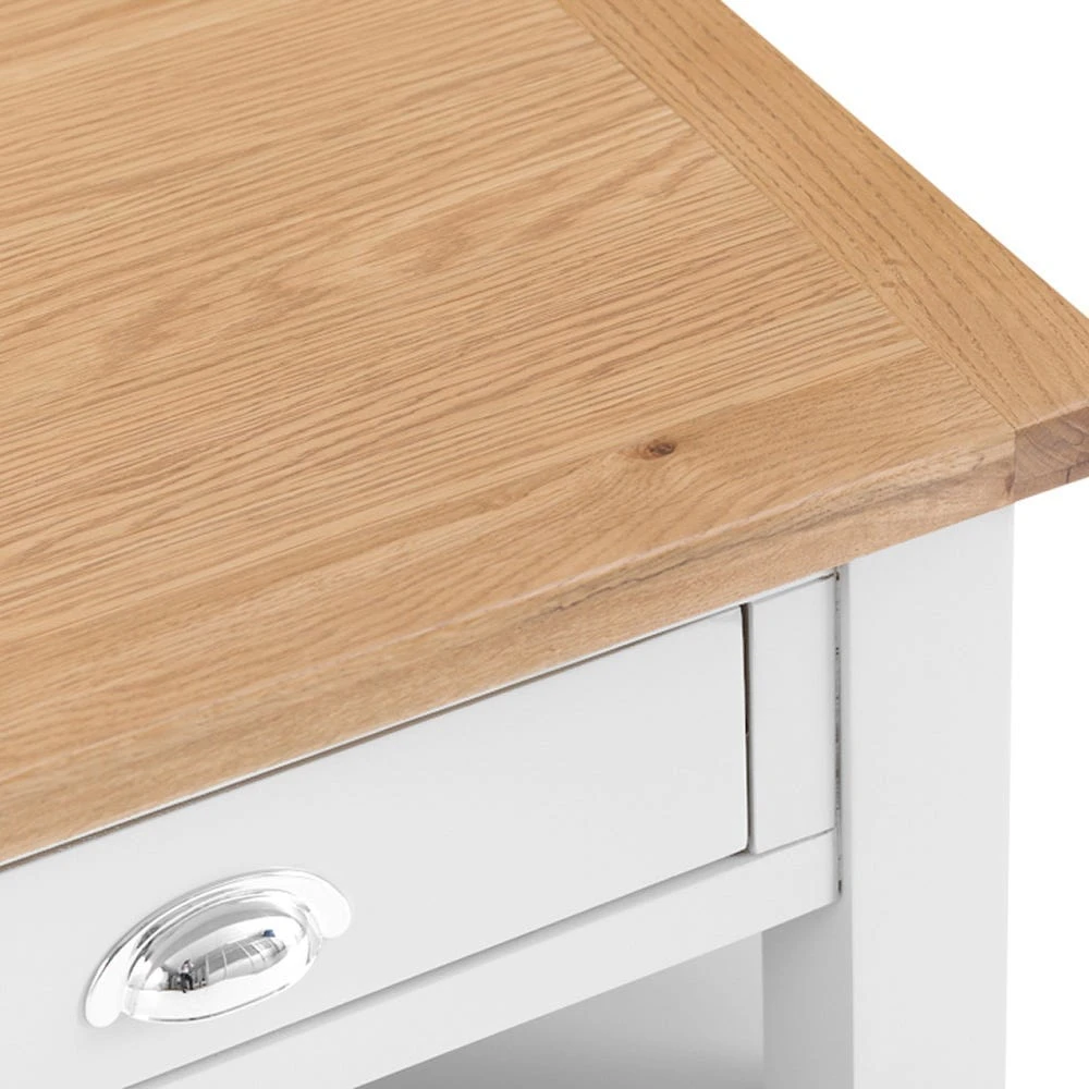 Chester White Painted Oak Coffee Table With Drawers 7 Chester White Painted Oak Coffee Table With Drawers - Image 5