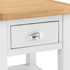 Chester White Painted Oak 1 Drawer Large Lamp Table -Furniture Sale Shop nc prt lt 7 w