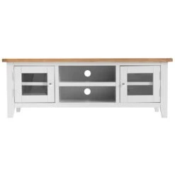 Chester White Painted Oak Large TV Unit -Furniture Sale Shop nc prt ltv 1 w