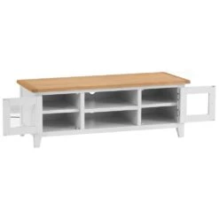 Chester White Painted Oak Large TV Unit -Furniture Sale Shop nc prt ltv 3 w