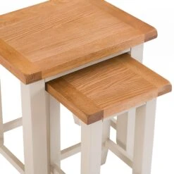 Chester Stone Painted Oak Nest Of 2 Tables -Furniture Sale Shop nc prt n2t x 2