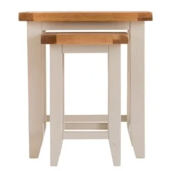 Chester Stone Painted Oak Nest Of 2 Tables -Furniture Sale Shop nc prt n2t x 5
