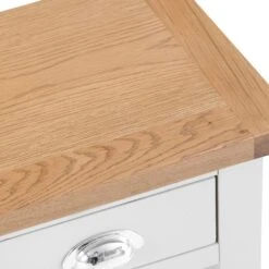 Chester White Painted Oak 1 Drawer Small Lamp Table -Furniture Sale Shop nc prt sit 7 w