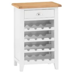 Chester White Painted Oak Wine Cabinet -Furniture Sale Shop nc prt wc 2 w