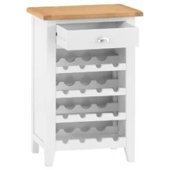 Chester White Painted Oak Wine Cabinet -Furniture Sale Shop nc prt wc 3 w