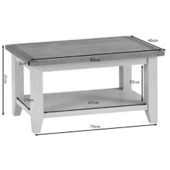 Chester Stone Painted Oak Small Coffee Table -Furniture Sale Shop nc sct