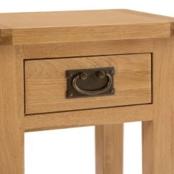 Rustic Oak 1 Drawer Small Lamp Table -Furniture Sale Shop nc sit ok 3