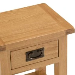 Rustic Oak 1 Drawer Small Lamp Table -Furniture Sale Shop nc sit ok 4