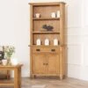 Rustic Oak Small Sideboard & Hutch Set -Furniture Sale Shop nc sms sdt oak inspo