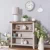 Chester Stone Painted Oak Small Wide Bookcase 2 Chester Stone Painted Oak Small Wide Bookcase -Furniture Sale Shop nc swb pt inspo 2 f