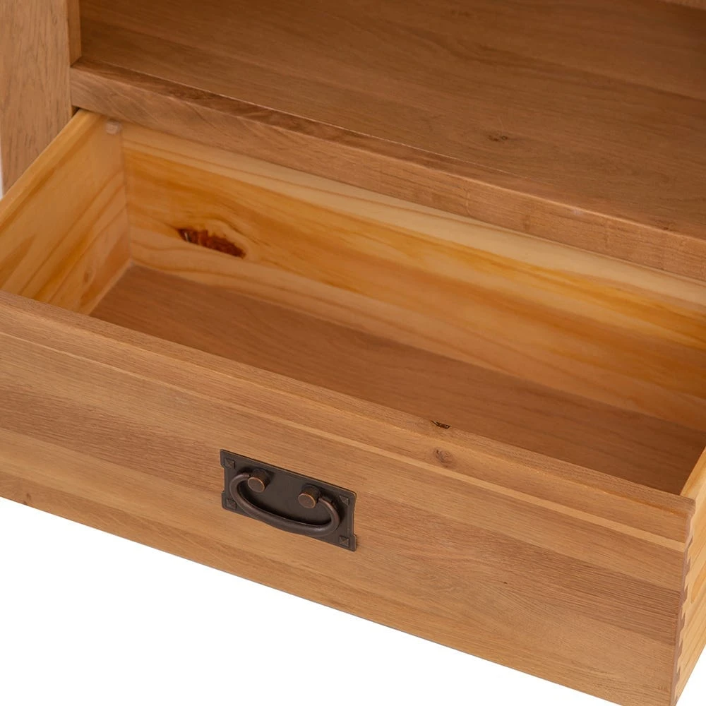 Rustic Oak Tall Narrow Bookcase 8 Rustic Oak Tall Narrow Bookcase - Image 6