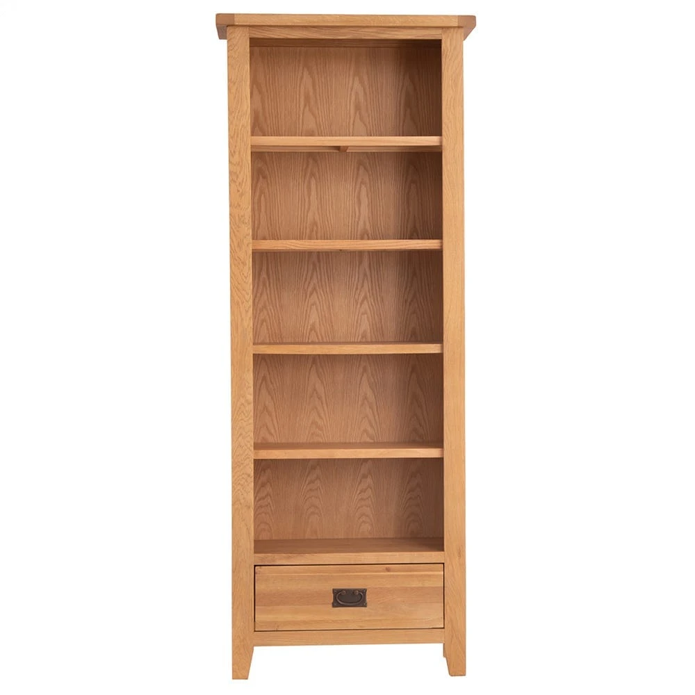 Rustic Oak Tall Narrow Bookcase 10 Rustic Oak Tall Narrow Bookcase - Image 8