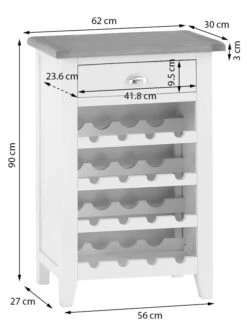 Chester White Painted Oak Wine Cabinet -Furniture Sale Shop nc wc w 1