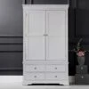 Florence Grey Painted 2 Door Wardrobe With Drawers