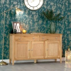 Bergen Oak Large 3 Door Sideboard