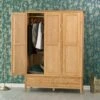 Bergen Oak Large 3 Door Wardrobe -Furniture Sale Shop nt l3dr 1