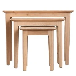 Bergen Oak Nest Of 3 Tables -Furniture Sale Shop nt n3t new 2