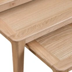 Bergen Oak Nest Of 3 Tables -Furniture Sale Shop nt n3t new 3