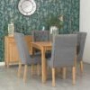 Bergen Oak Square Fixed Top Dining Table -Furniture Sale Shop nt sft 1