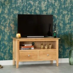 Bergen Oak Small TV Unit