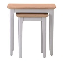 Bergen Grey Painted Oak Nest Of 2 Tables -Furniture Sale Shop ntp 2nt g 6