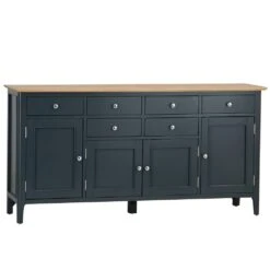 Bergen Blue Painted Oak 4 Door 6 Drawer Extra Large Sideboard 20 Bergen Blue Painted Oak 4 Door 6 Drawer Extra Large Sideboard -Furniture Sale Shop ntp 4ds blue 1