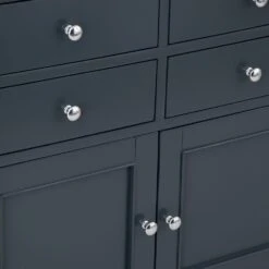 Bergen Blue Painted Oak 4 Door 6 Drawer Extra Large Sideboard 33 Bergen Blue Painted Oak 4 Door 6 Drawer Extra Large Sideboard -Furniture Sale Shop ntp 4ds blue 11