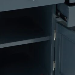 Bergen Blue Painted Oak 4 Door 6 Drawer Extra Large Sideboard 23 Bergen Blue Painted Oak 4 Door 6 Drawer Extra Large Sideboard -Furniture Sale Shop ntp 4ds blue 3