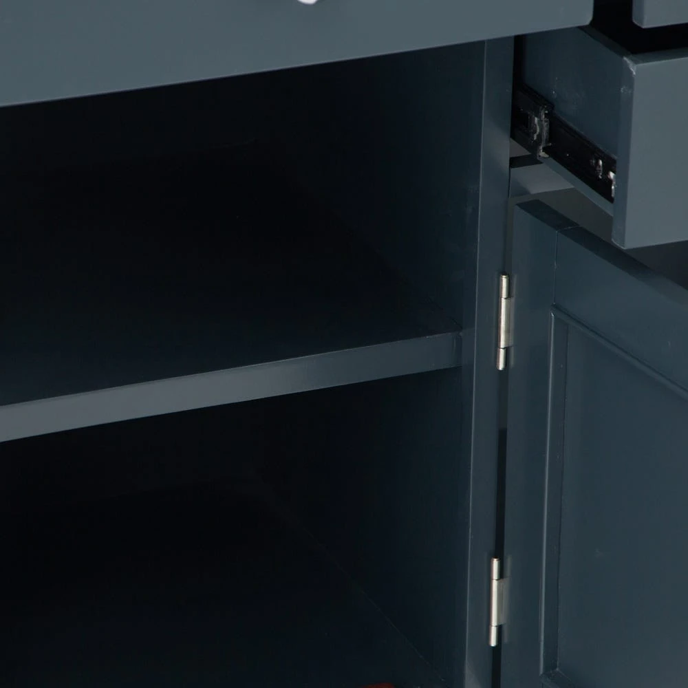 Bergen Blue Painted Oak 4 Door 6 Drawer Extra Large Sideboard 7 Bergen Blue Painted Oak 4 Door 6 Drawer Extra Large Sideboard - Image 5