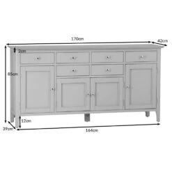 Bergen Blue Painted Oak 4 Door 6 Drawer Extra Large Sideboard 35 Bergen Blue Painted Oak 4 Door 6 Drawer Extra Large Sideboard -Furniture Sale Shop ntp 4ds dimensions 1