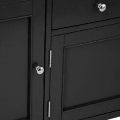 Bergen Black Painted Oak 4 Door 6 Drawer Extra Large Sideboard -Furniture Sale Shop ntp 4ds jb 11