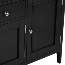 Bergen Black Painted Oak 4 Door 6 Drawer Extra Large Sideboard -Furniture Sale Shop ntp 4ds jb 13