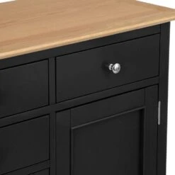 Bergen Black Painted Oak 4 Door 6 Drawer Extra Large Sideboard -Furniture Sale Shop ntp 4ds jb 14
