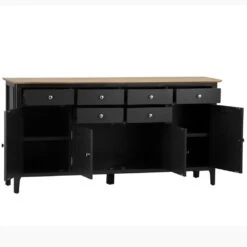 Bergen Black Painted Oak 4 Door 6 Drawer Extra Large Sideboard -Furniture Sale Shop ntp 4ds jb 3