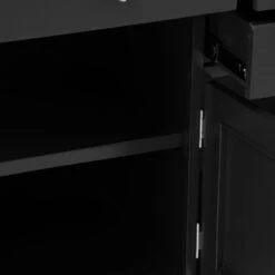 Bergen Black Painted Oak 4 Door 6 Drawer Extra Large Sideboard -Furniture Sale Shop ntp 4ds jb 4