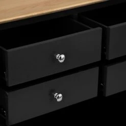 Bergen Black Painted Oak 4 Door 6 Drawer Extra Large Sideboard -Furniture Sale Shop ntp 4ds jb 6