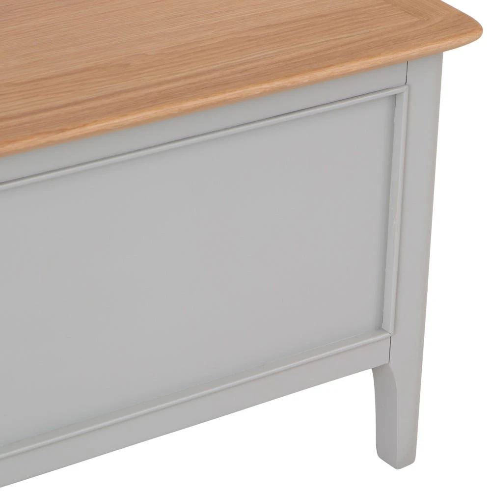 Bergen Grey Painted Oak Blanket Box 4 Bergen Grey Painted Oak Blanket Box - Image 2