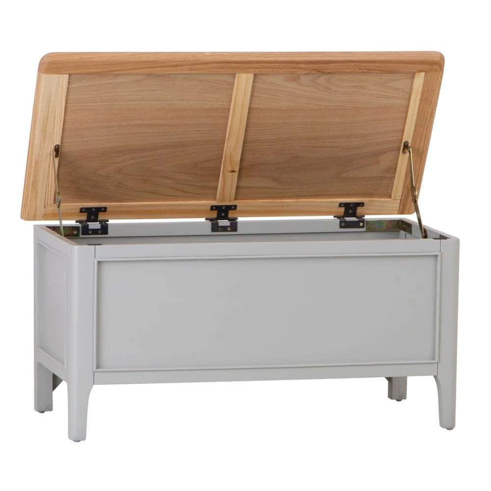 Bergen Grey Painted Oak Blanket Box 9 Bergen Grey Painted Oak Blanket Box - Image 7