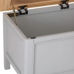 Bergen Grey Painted Oak Blanket Box 18 Bergen Grey Painted Oak Blanket Box -Furniture Sale Shop ntp bb g 3