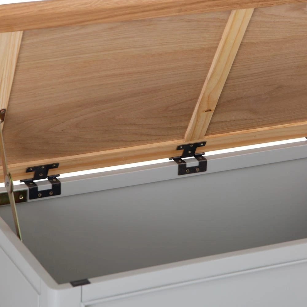 Bergen Grey Painted Oak Blanket Box 10 Bergen Grey Painted Oak Blanket Box - Image 8