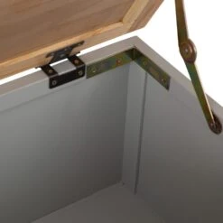 Bergen Grey Painted Oak Blanket Box 25 Bergen Grey Painted Oak Blanket Box -Furniture Sale Shop ntp bb g 5